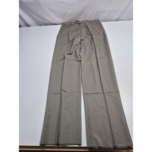 Tallia Dress Pants Mens 36x37 Beige Wool Pleated Straight Unhemmed NWT FLAW